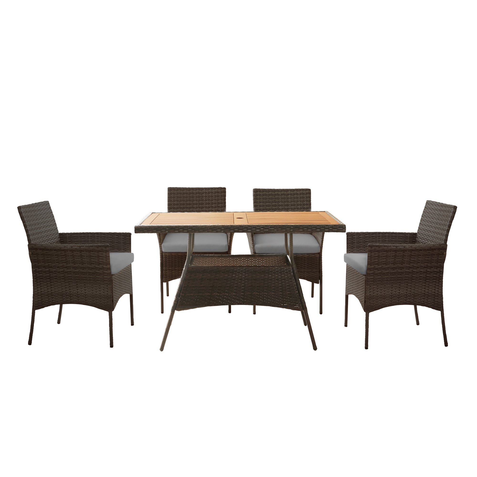 Teamson Home Rattan Garden Dining Furniture Set