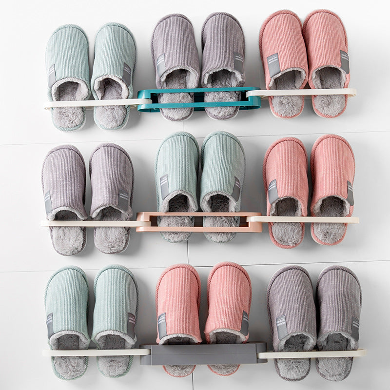 Three Foldable Bathroom Slippers Frame