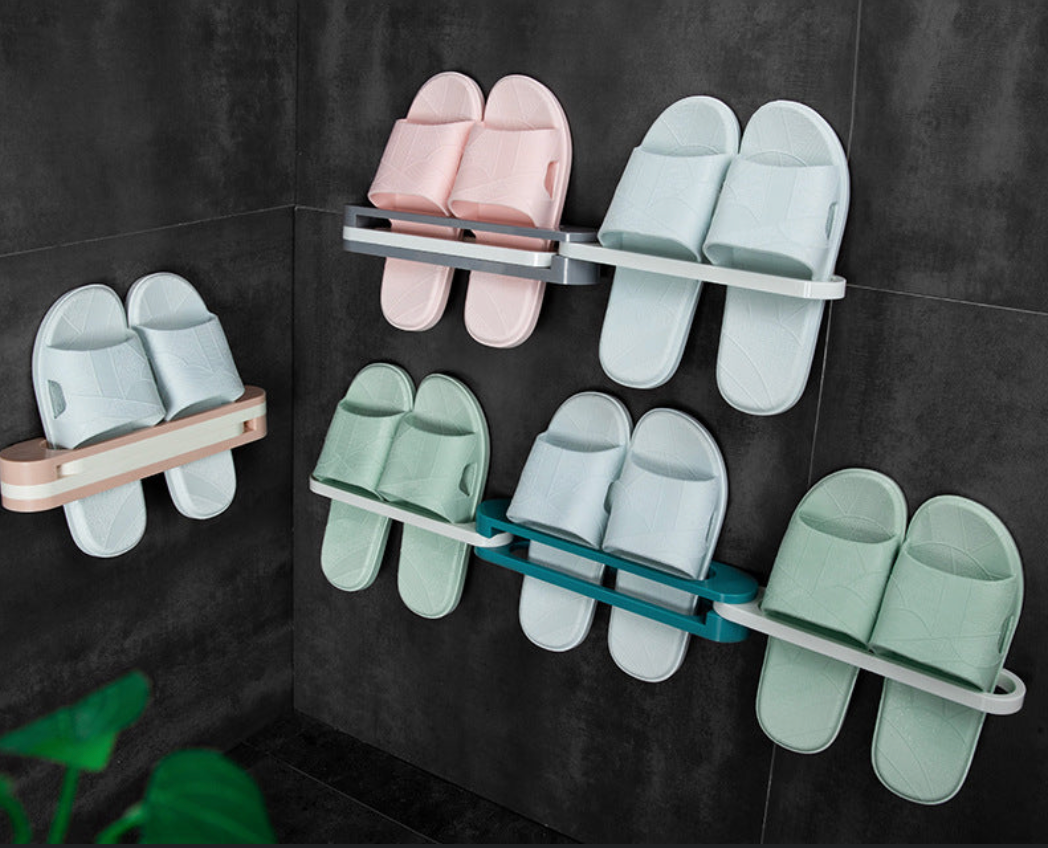 Three Foldable Bathroom Slippers Frame