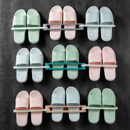 Three Foldable Bathroom Slippers Frame